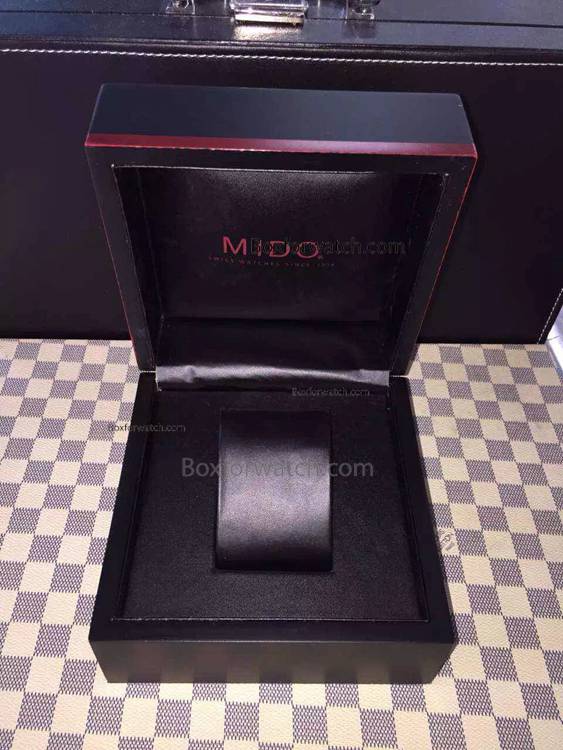 Mido Replica watch box - Solid Black Wood - watch box for sale